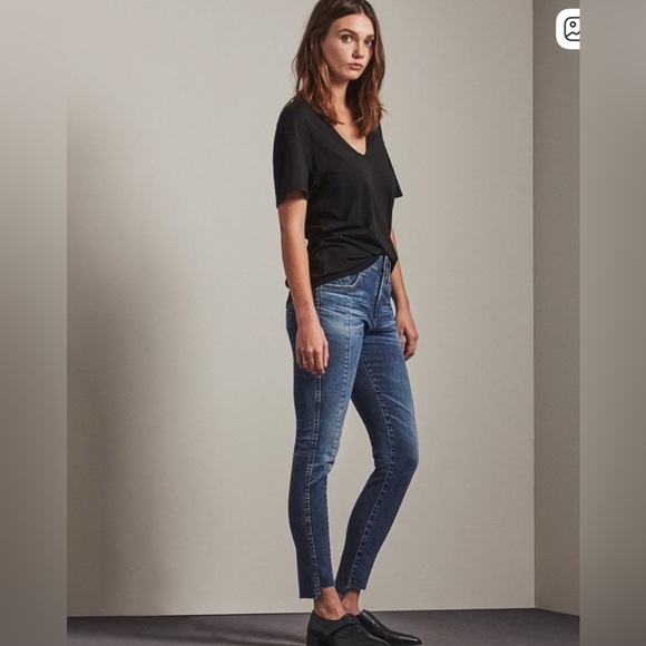 Ag Adriano Goldschmied Denim - AG Adriano Goldschmied The Farrah Blue High Rise Skinny Ankle Jeans NEW